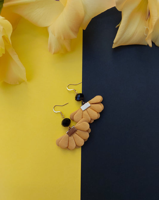 Daisy Petal Earrings - Yellow