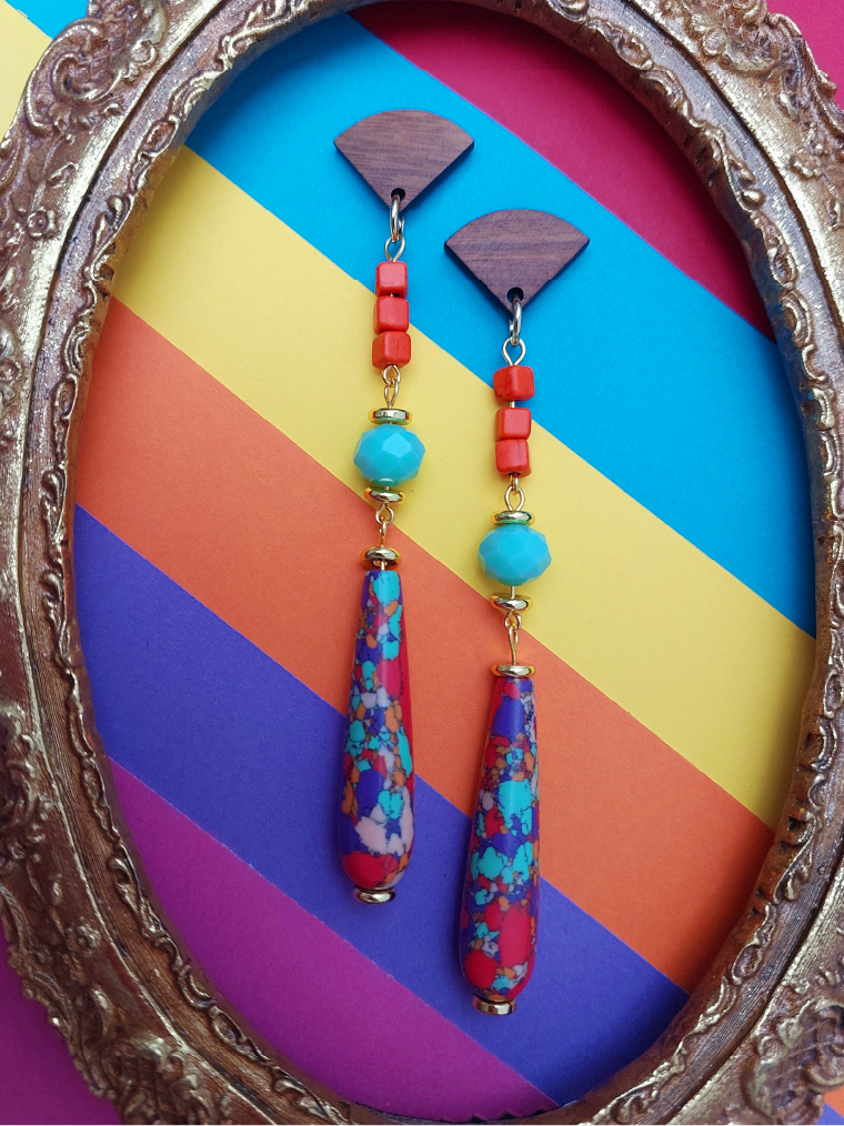 Mardi Gras Carnival Earrings