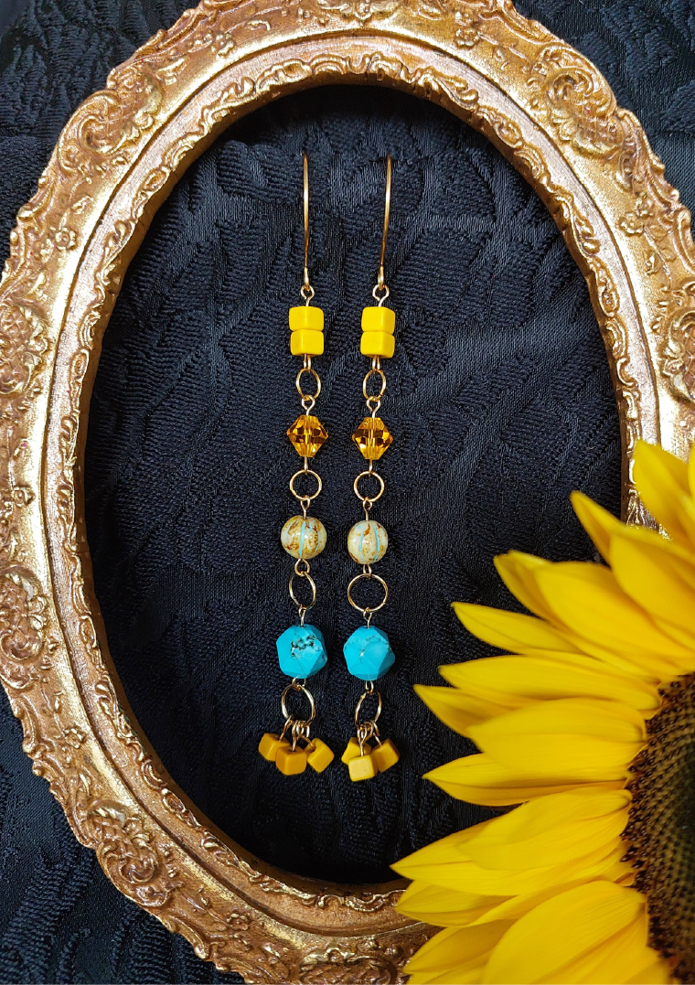 Turquoise Summer Dangle Earrings